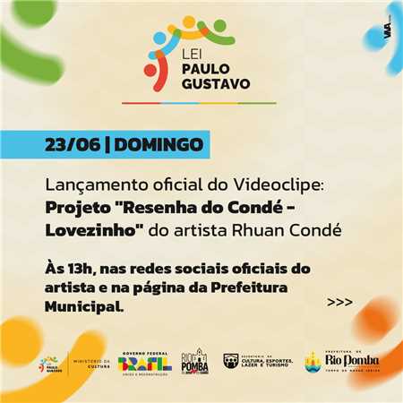 #AGENDA CULTURAL DE JUNHO | LEI PAULO GUSTAVO 